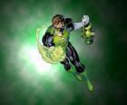 Зелёный Фонарь, супергерой имеет мощность кольцо, которое является одним из наиболее мощное оружие во вселенной